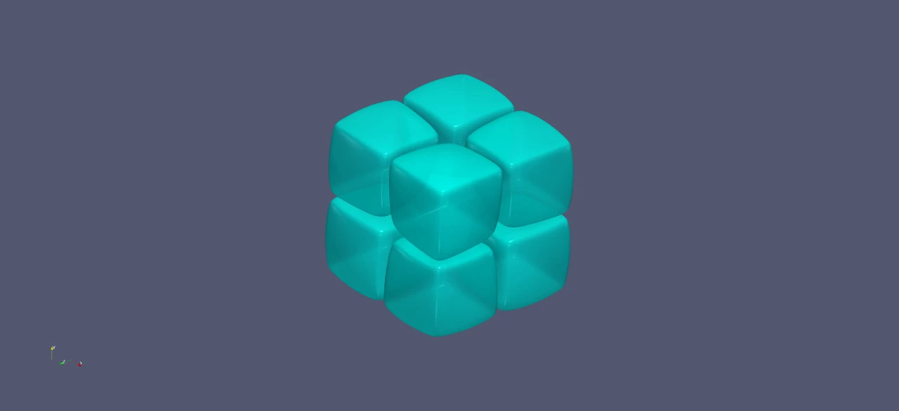 Last frame of Three-dimensional precipitate splitting