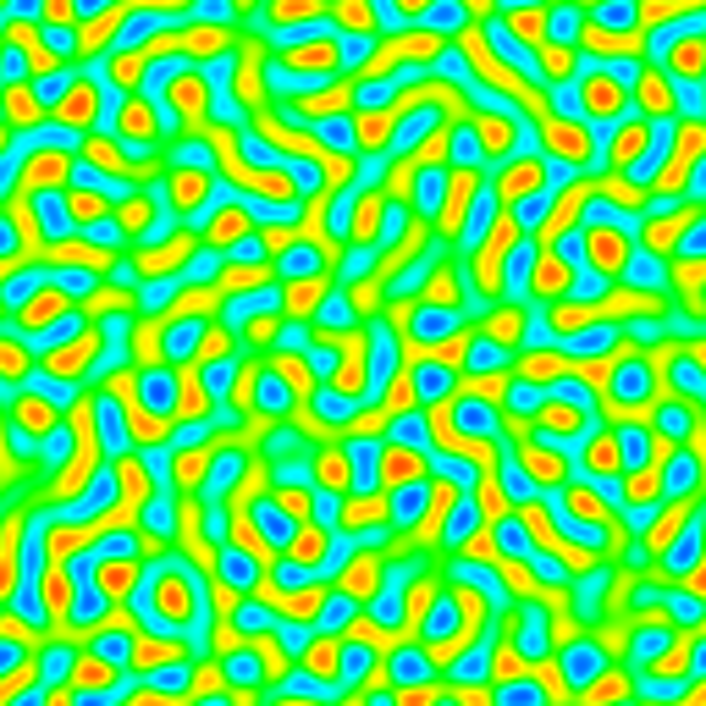 Initial domain formation at dimensionless time 20